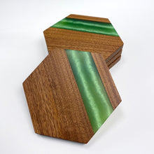 Load image into Gallery viewer, Wood & Epoxy Coasters